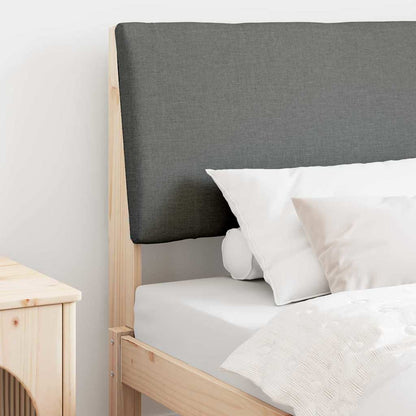 Testiera imbottita Grigio scuro 100 cm Pino massello
