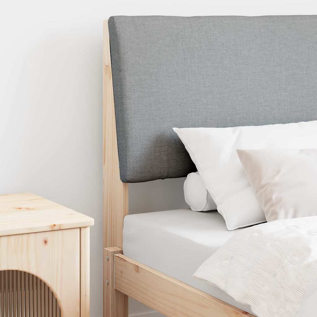 Testiera imbottita Grigio chiaro 80 cm Pino massello