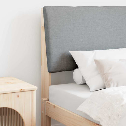 Testiera imbottita Grigio chiaro 80 cm Pino massello