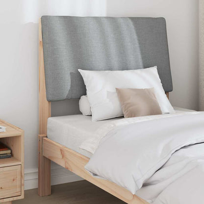 Testiera imbottita Grigio chiaro 80 cm Pino massello