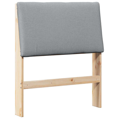 Testiera imbottita Grigio chiaro 80 cm Pino massello