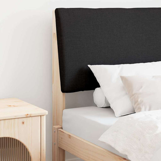 Testiera imbottita Nero 80 cm Pino massello