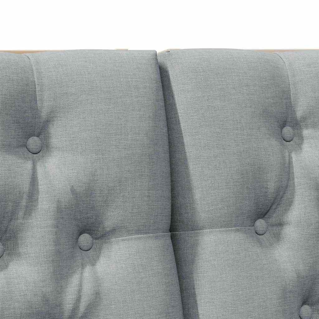 Testiera imbottita Grigio chiaro 200 cm Pino massello