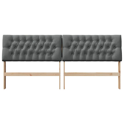 Testiera imbottita Grigio scuro 200 cm Pino massello