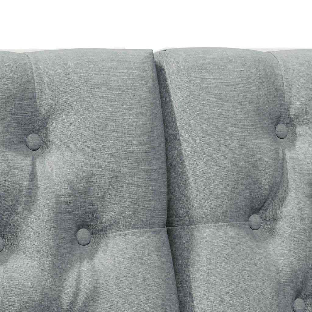 Testiera imbottita Grigio chiaro 200 cm Pino massello