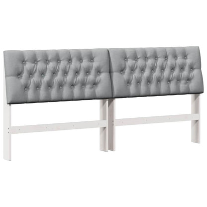 Testiera imbottita Grigio chiaro 200 cm Pino massello