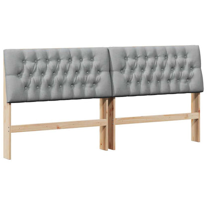 Testiera imbottita Grigio chiaro 180 cm Pino massello