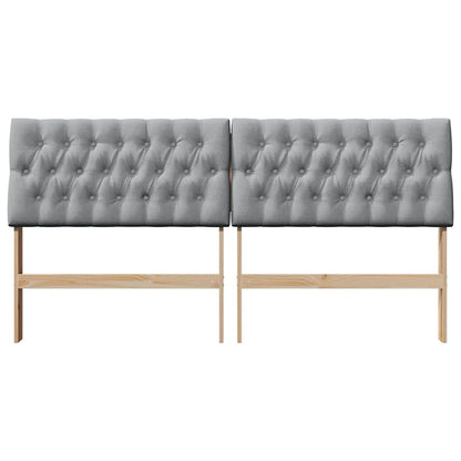 Testiera imbottita Grigio chiaro 180 cm Pino massello