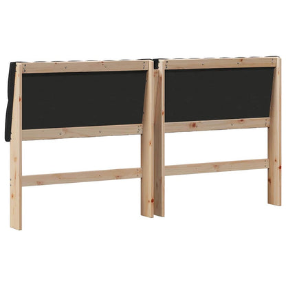 Testiera imbottita Nero 180 cm Pino massello