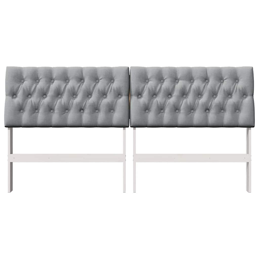 Testiera imbottita Grigio chiaro 180 cm Pino massello