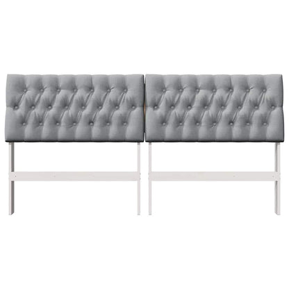 Testiera imbottita Grigio chiaro 180 cm Pino massello