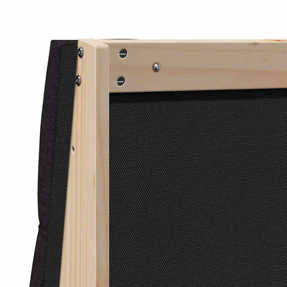 Testiera imbottita Nero 160 cm Pino massello