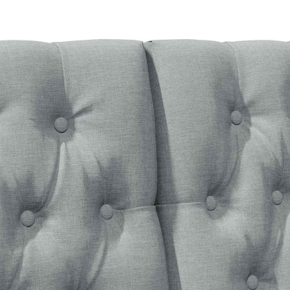 Testiera imbottita Grigio chiaro 160 cm Pino massello