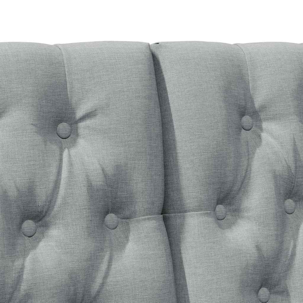 Testiera imbottita Grigio chiaro 150 cm Pino massello