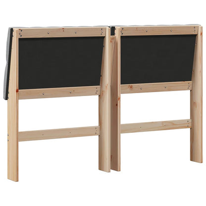 Testiera imbottita Grigio chiaro 150 cm Pino massello