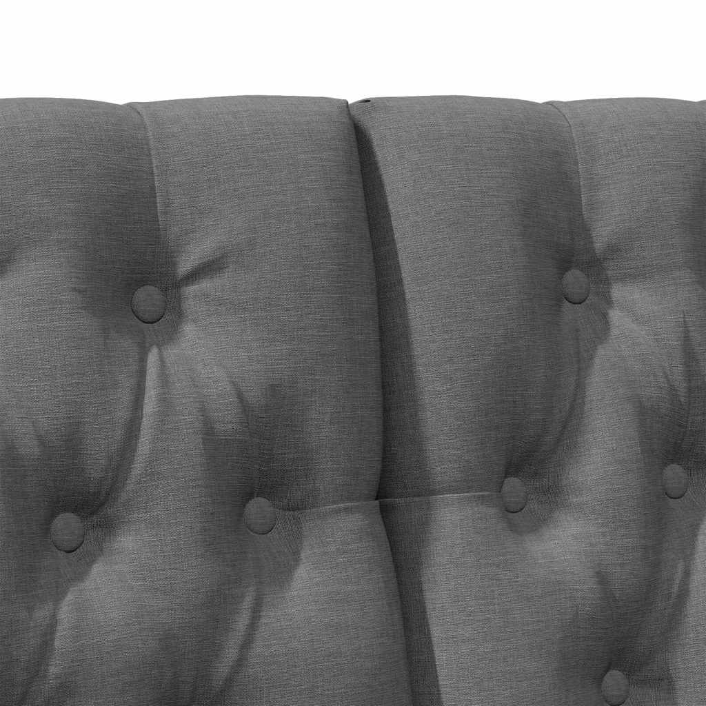 Testiera imbottita Grigio scuro 150 cm Pino massello