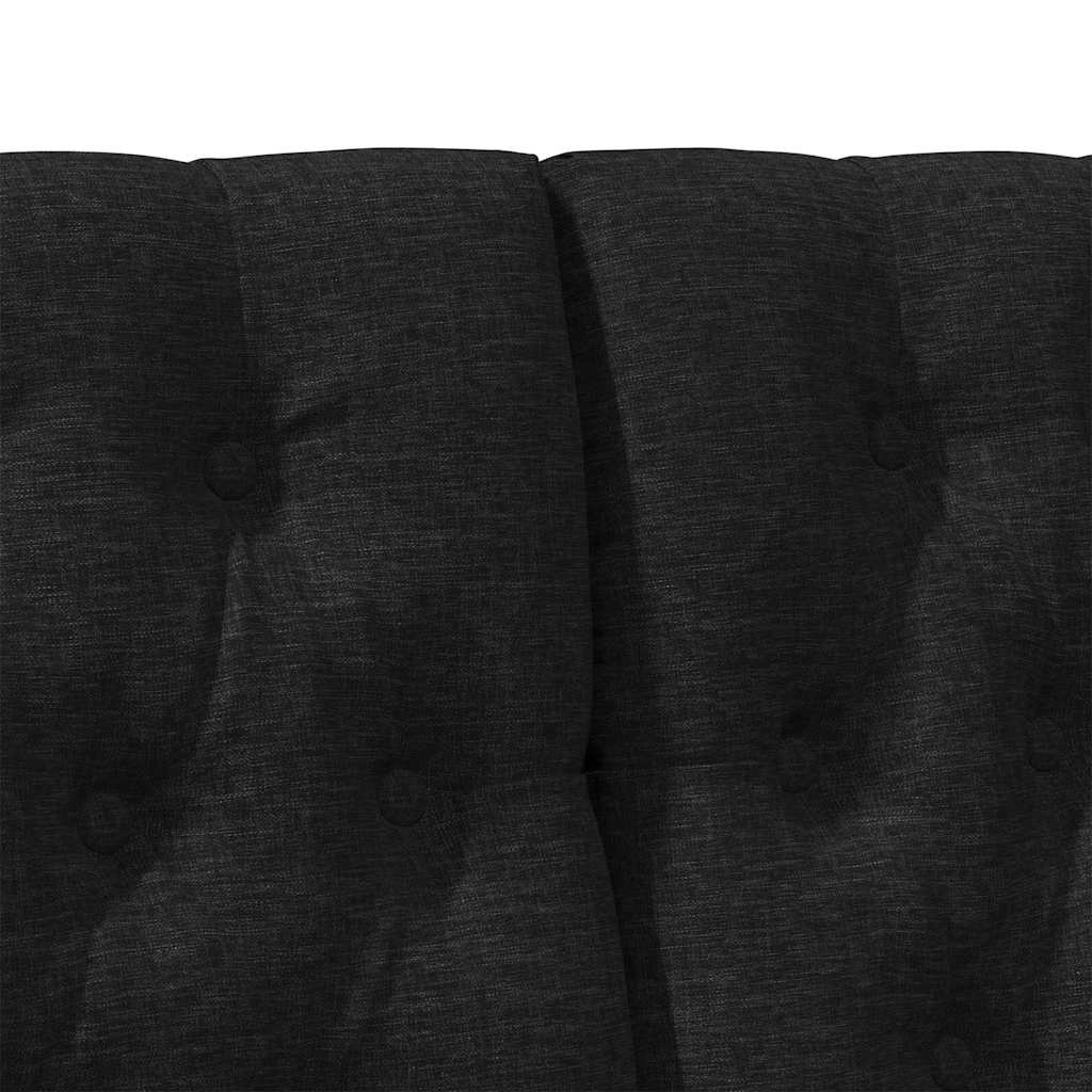 Testiera imbottita Nero 150 cm Pino massello