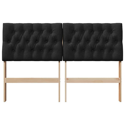 Testiera imbottita Nero 150 cm Pino massello