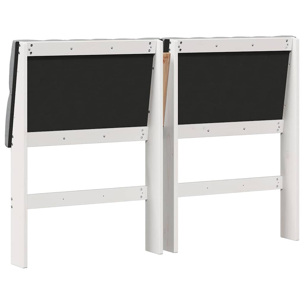 Testiera imbottita Grigio chiaro 150 cm Pino massello