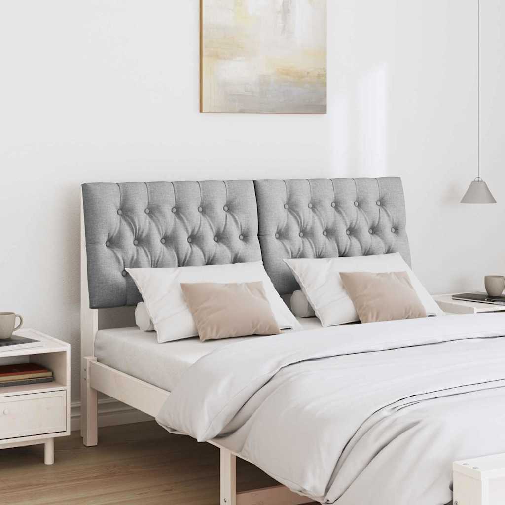 Testiera imbottita Grigio chiaro 135 cm Pino massello