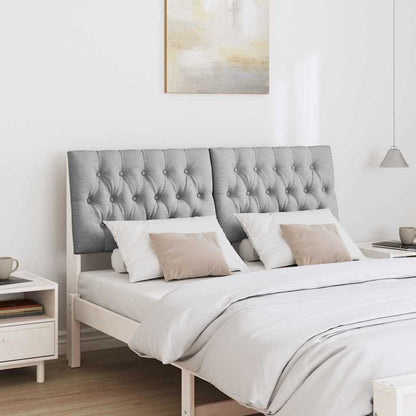 Testiera imbottita Grigio chiaro 135 cm Pino massello