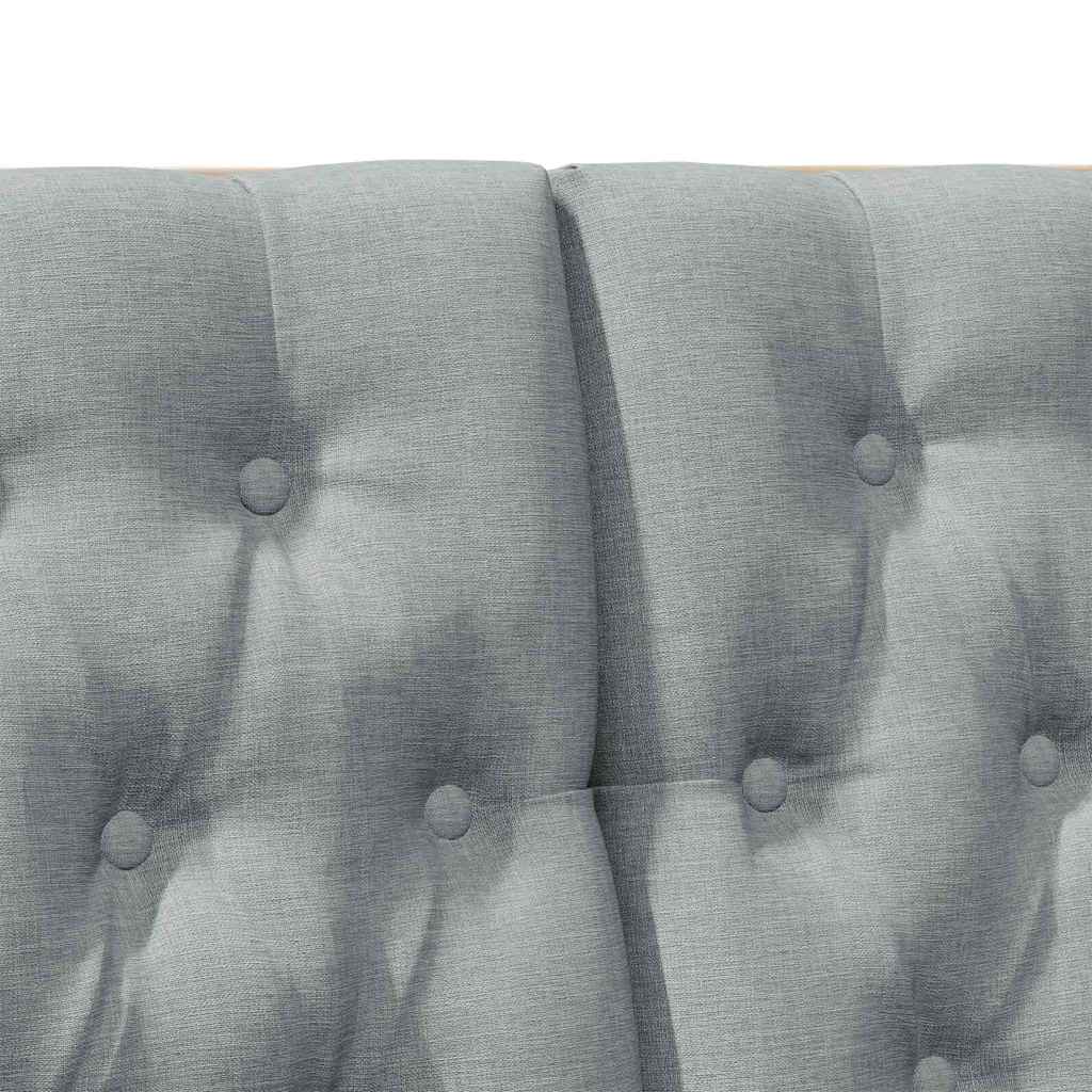 Testiera imbottita Grigio chiaro 120 cm Pino massello