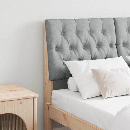 Testiera imbottita Grigio chiaro 120 cm Pino massello