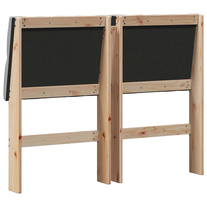 Testiera imbottita Grigio chiaro 120 cm Pino massello