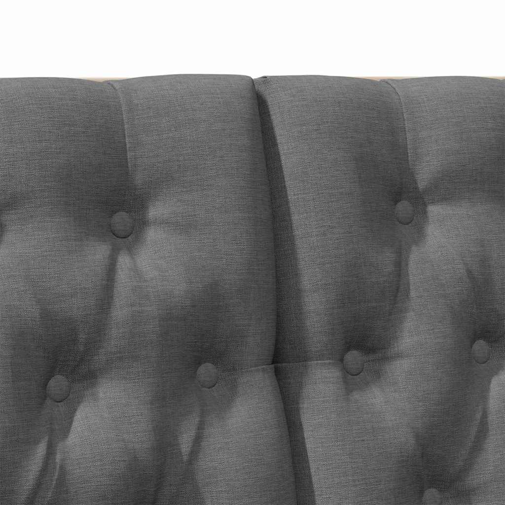 Testiera imbottita Grigio scuro 120 cm Pino massello