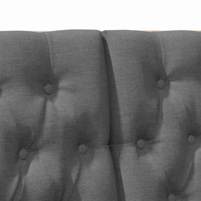 Testiera imbottita Grigio scuro 120 cm Pino massello