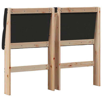 Testiera imbottita Nero 120 cm Pino massello