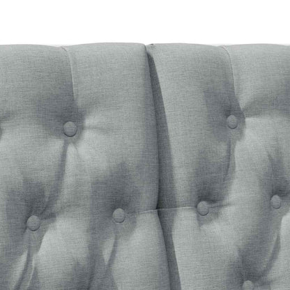 Testiera imbottita Grigio chiaro 120 cm Pino massello