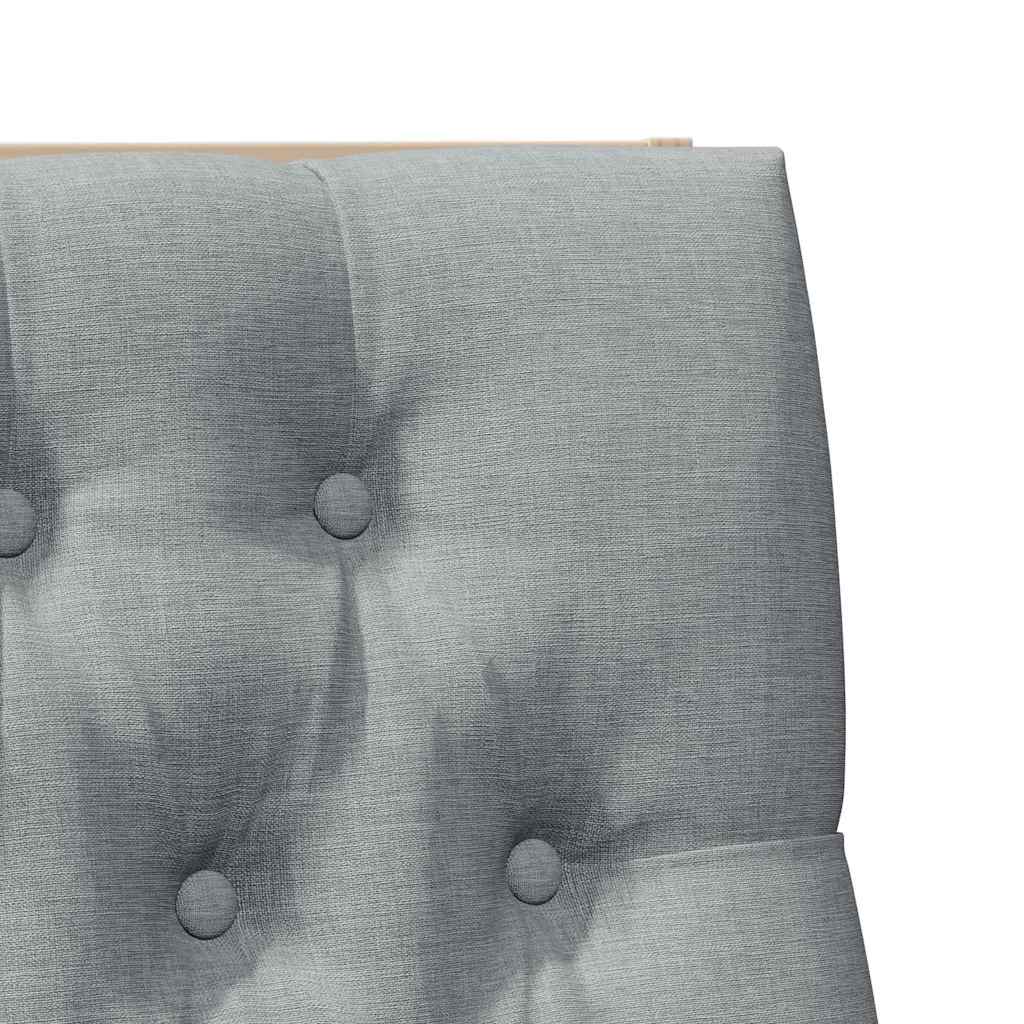 Testiera imbottita Grigio chiaro 100 cm Pino massello