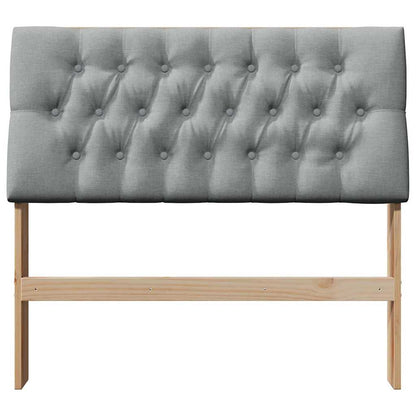 Testiera imbottita Grigio chiaro 100 cm Pino massello