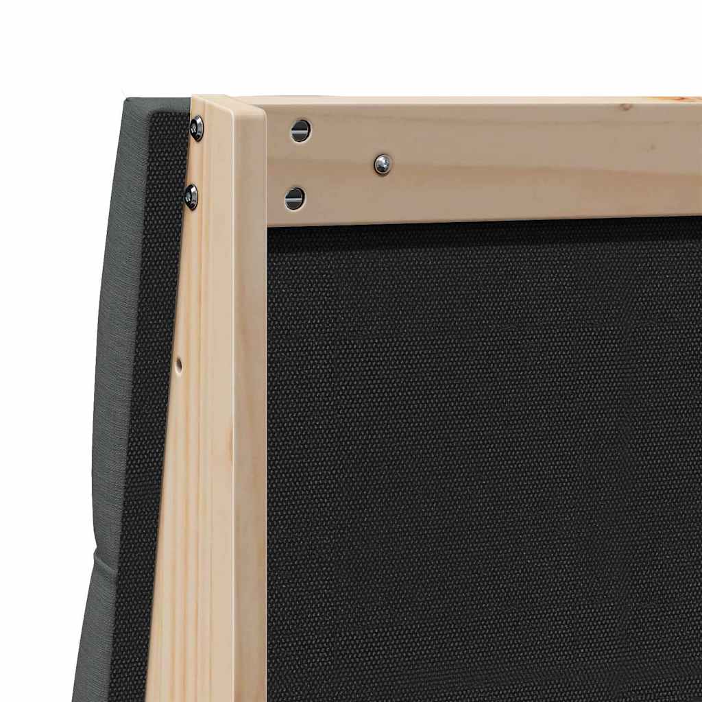 Testiera imbottita Grigio scuro 100 cm Pino massello