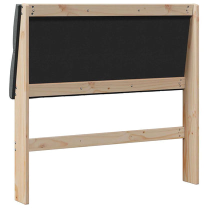 Testiera imbottita Grigio scuro 100 cm Pino massello