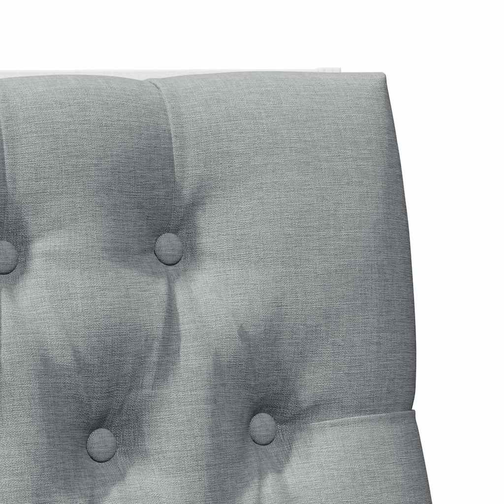 Testiera imbottita Grigio chiaro 100 cm Pino massello