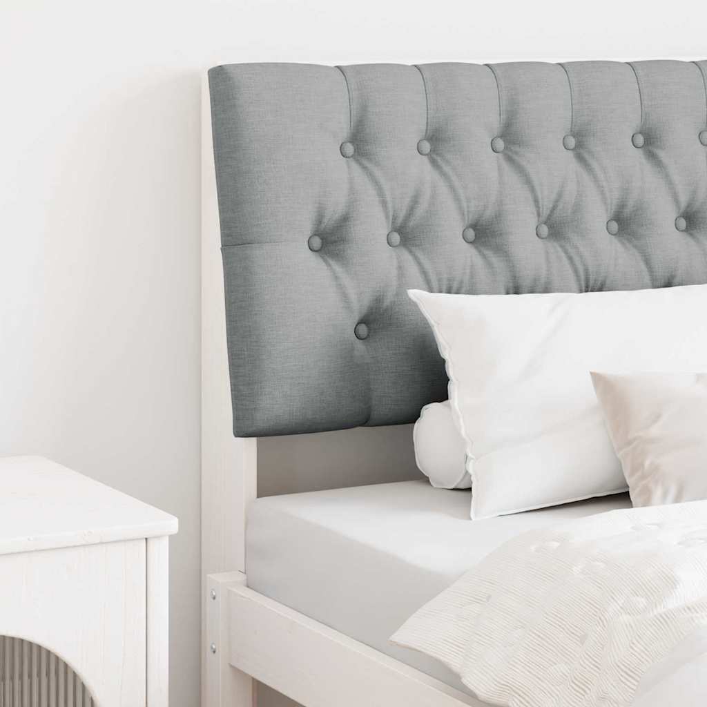 Testiera imbottita Grigio chiaro 100 cm Pino massello