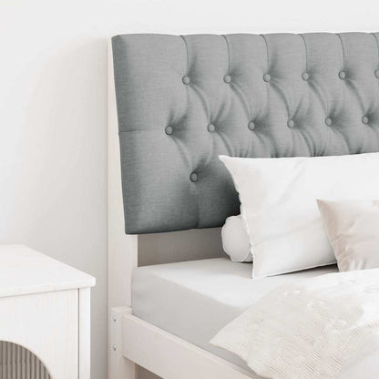 Testiera imbottita Grigio chiaro 100 cm Pino massello