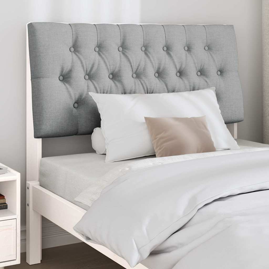 Testiera imbottita Grigio chiaro 100 cm Pino massello