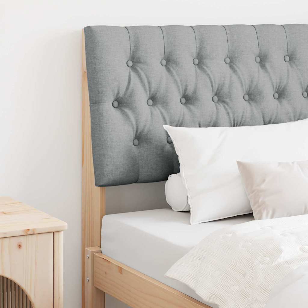 Testiera imbottita Grigio chiaro 90 cm Pino massello