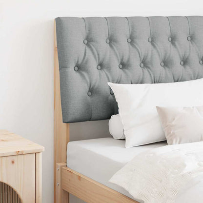 Testiera imbottita Grigio chiaro 90 cm Pino massello