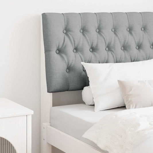 Testiera imbottita Grigio chiaro 90 cm Pino massello
