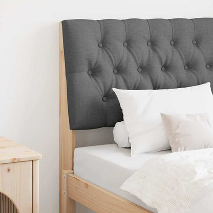 Testiera imbottita Grigio scuro 80 cm Pino massello