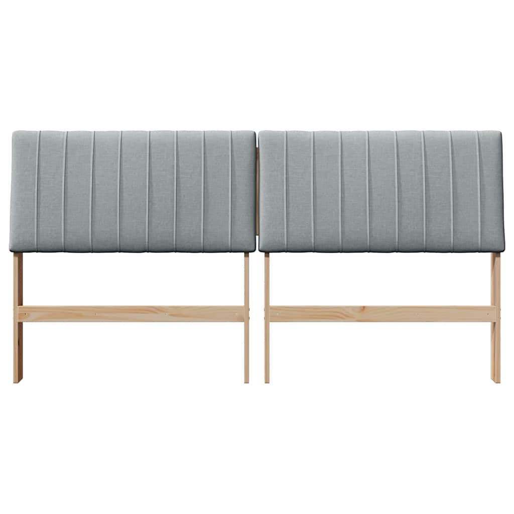 Testiera imbottita Grigio chiaro 200 cm Pino massello