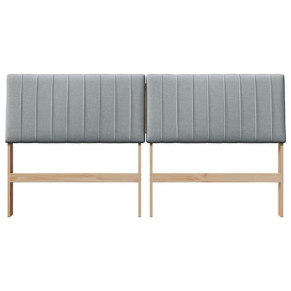 Testiera imbottita Grigio chiaro 200 cm Pino massello