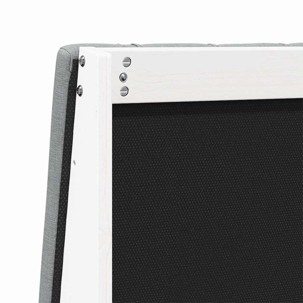 Testiera imbottita Grigio chiaro 200 cm Pino massello