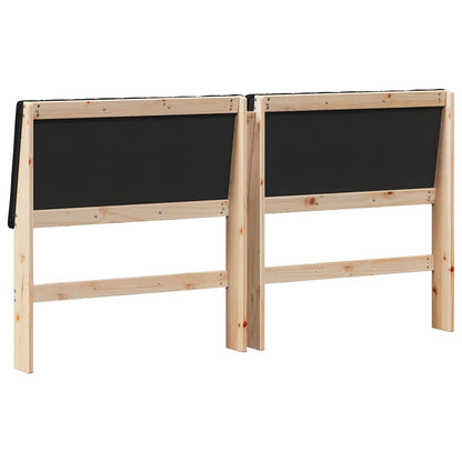 Testiera imbottita Nero 180 cm Pino massello