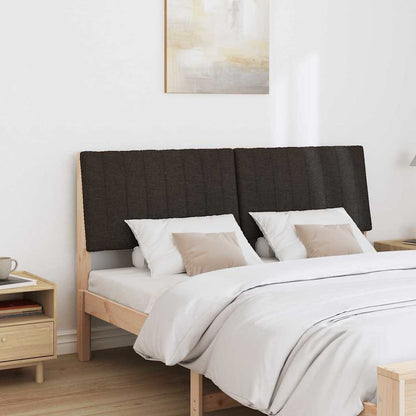 Testiera imbottita Nero 160 cm Pino massello