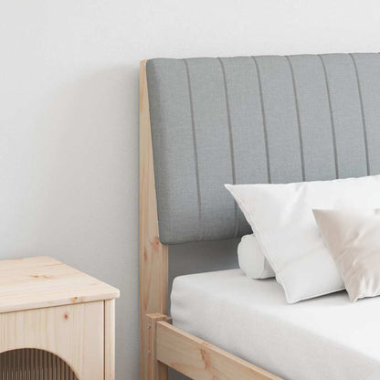 Testiera imbottita Grigio chiaro 150 cm Pino massello